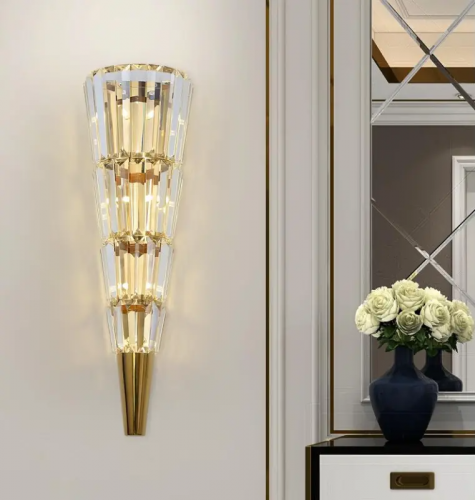 انارة جدارية مودرن كريستال شمعدان