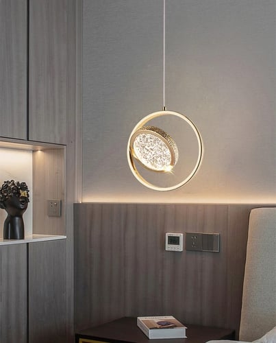 ثريا كريستال فاخرة مفرد قاعدة دائرية