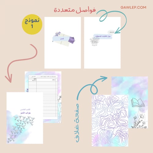 قالب ملف إنجاز تربية فنية- ملف بوربوينت قابل للتعد...