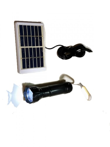 كشاف يدوي مع إضاءة كتاب تعمل بالطاقة الشمسية