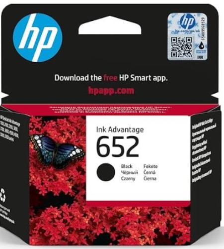 اتش بي 652 hp INK حبر سائل أسود الأصلي