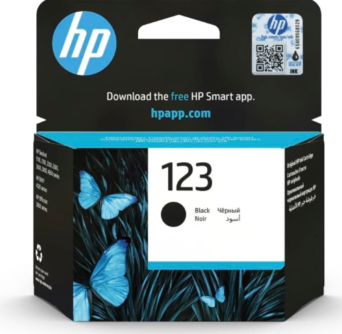 اتش بي 123 hp DeskJet حبر سائل أسود الأصلي