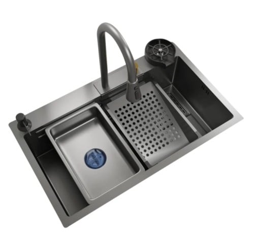 مجلى استيل مع شلال