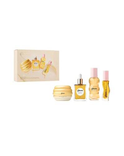 Gisou Glow All The Way Hair and Lip Gift Set