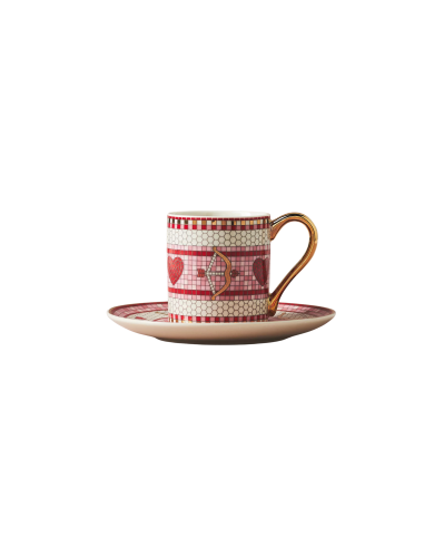The Bistro Tile Stoneware Espresso Cup & Saucer: V...