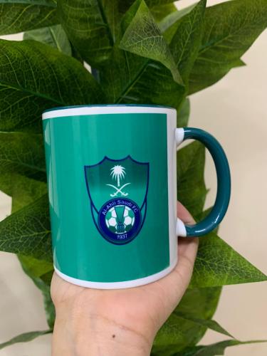 كوب بشعار نادي الاهلي السعودي