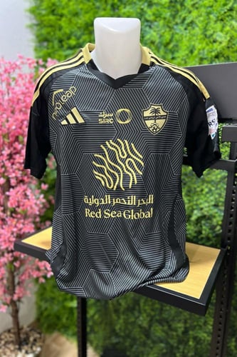 تيشيرت الاهلي السعودي الاسود الجديد 2025