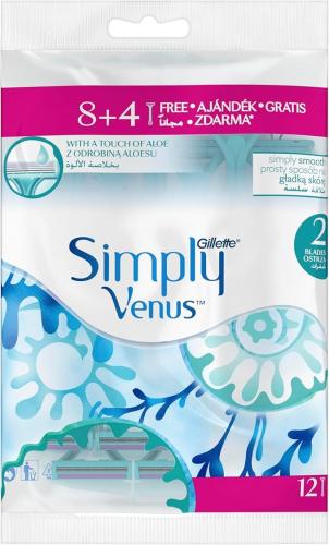 جيليت ماكينة حلاقة فينوس سيمبلي 12 شفرات سماوي