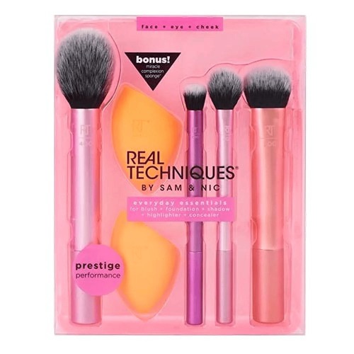 مجموعة فرش المكياج مع إسفنجة دمج من ريل تكنيكس – 6...