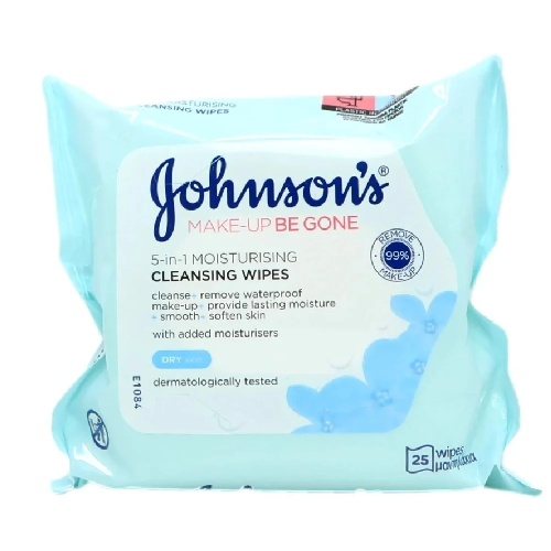 جونسون مناديل مبللة مرطبة للعناية بالوجه – 25 مندي...