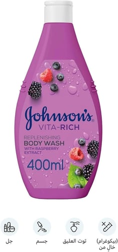جونسون غسول الجسم فيتا ريتش بالتوت - 400 مل
