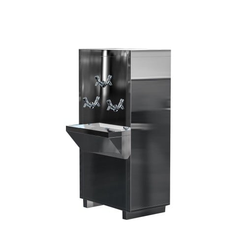 برادة سبيل 75 لتر 2 صنبور بارد 1 عادي - ستيل