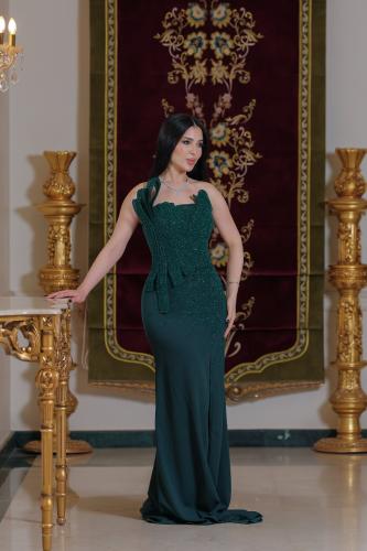 Evening dress embroidered and sleeveless LD012366
