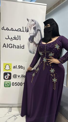فستان بنفسجي سترتش كوري اصلي شك