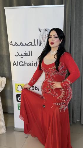 فستان احمر سترتش كوري اصلي كرستال