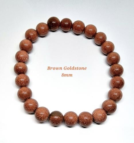 Brown Goldstone 8mm