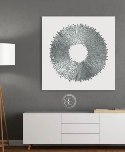 لوحة الدائرة المشعه بخلفية بيضاء