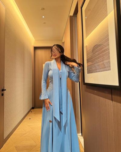 فستان ازرق راقي