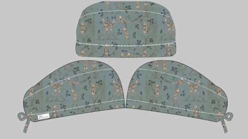 Female Surgical Cap ( Skeletal Love Story )