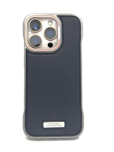 كفر ايفون 16 جلد اسود ماج سيف مغناطيسي شحن لاسلكي