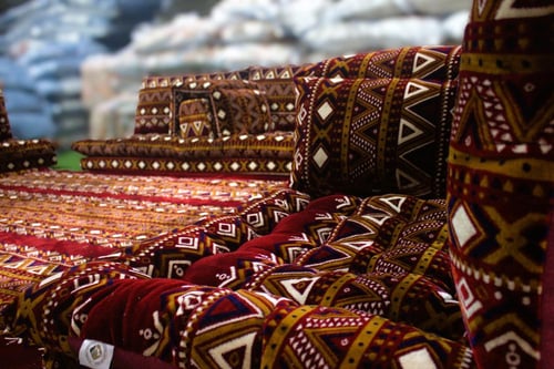 جلسة رمضانية 8 اشخاص قماش تركي مخمل