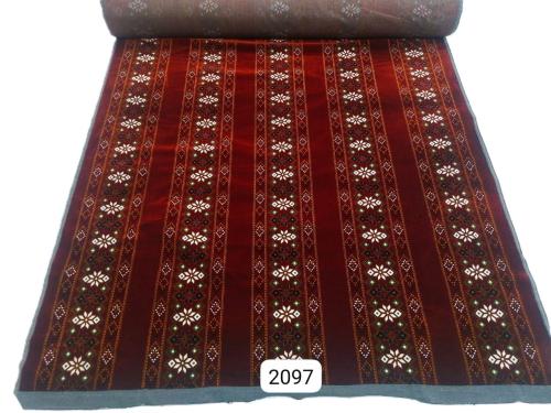 قماش تركي اصايل عنابي مخمل عرض مترين