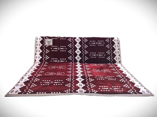 كرسي جلسة الوناسة نجدي عنابي + شنطة يتحمل 180 كجم-...