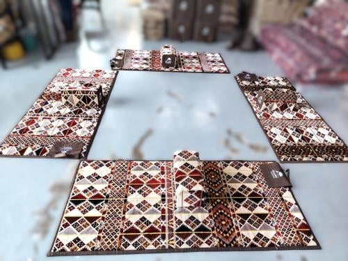 طقم اربع مدات مع اربع مراكي نقشة سدو