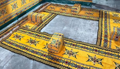 طقم فتحة النار 4 مدات مبطنه بحشوة اسفنج