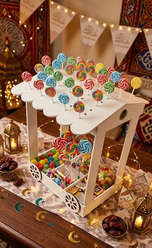 عربة حامل حلويات العيد
