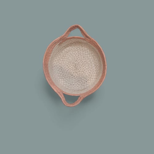 سلة تخزين منسوجة من الحبال القطنية، سلال تخزين لتن...