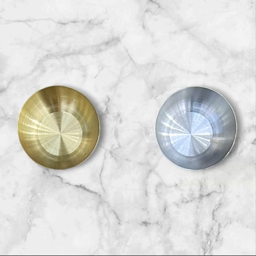 صحن كريمه وحساء دائري من الفولاذ المقاوم للصدأ متع...