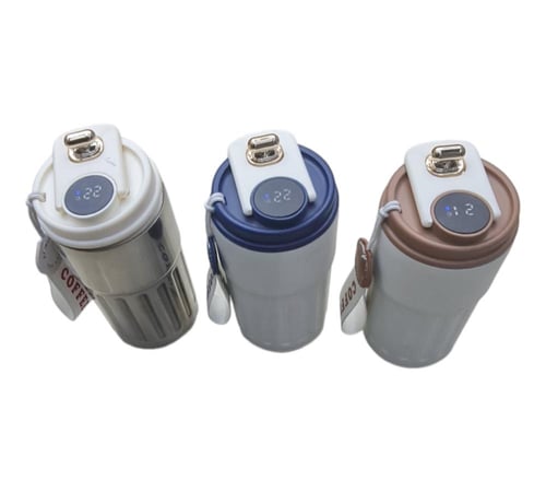 كوب سيارة حافظ حرارة مع مقياس درجة الحرارة مق