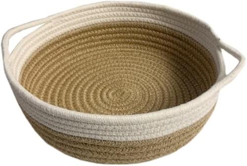 سلة تخزين منسوجة من الحبال القطنية، سلال تخزين لتن...