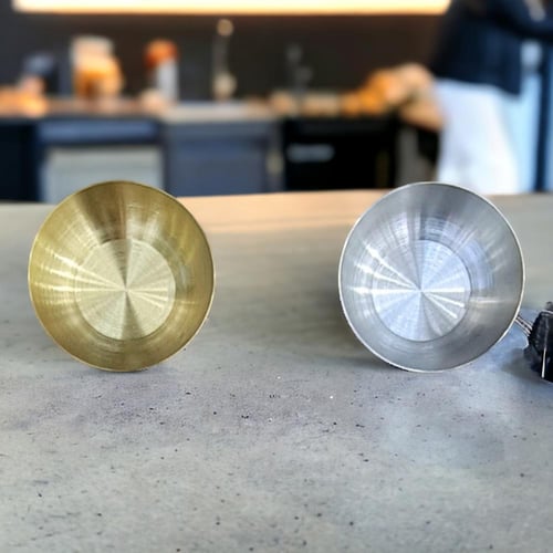 صحن كريمه وحساء دائري من الفولاذ المقاوم للصدأ متع...