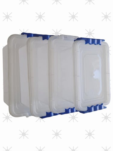 طقم حافظات طعام بلاستيكية مكونة من قابض يد 4 حبات...