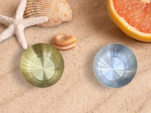 صحن كريمه وحساء دائري من الفولاذ المقاوم للصدأ متع...