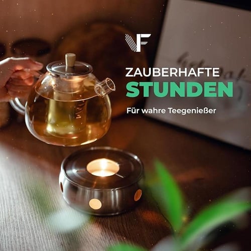 قاعدة شمع حامل شاي، سخان ابريق شاي معدني مع حامل ا...