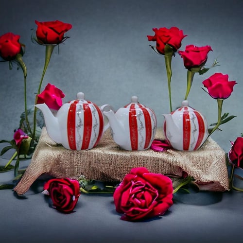 اباريق بورسلان تراثية احمر