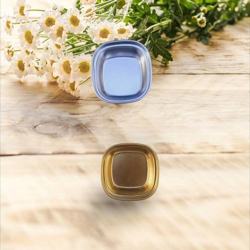 صحن توابل مربع من الفولاذ المقاوم للصدأ متعدد الشب...