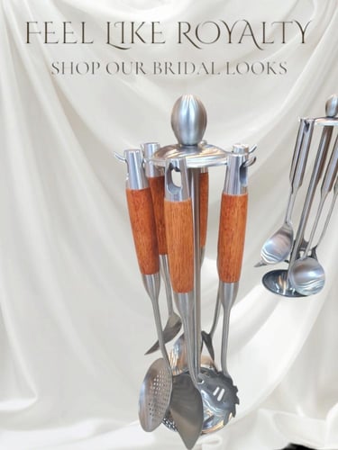 طقم ملاعق طبخ ادوات المطبخ مكون من 6 قطه مع شيال