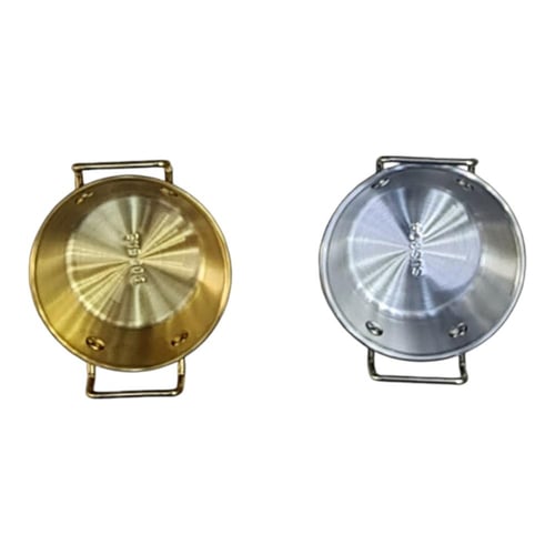 طباق عشاء دائري من الستانلس ستيل مع مقبض، صينية عش...