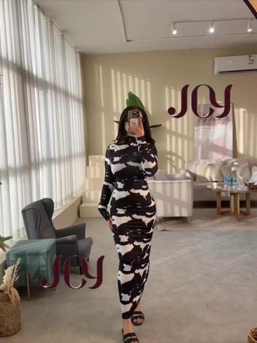 فستان طويل بي اكمام