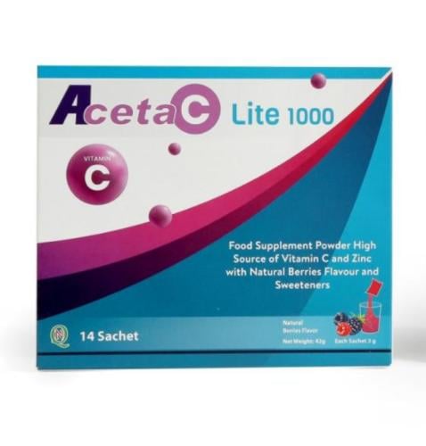 أسيتا سي لايت فيتامين سي + زنك 14 كيس