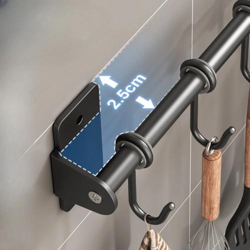 رف تخزين خطاف للمطبخ من الفولاذ المقاوم للصدأ