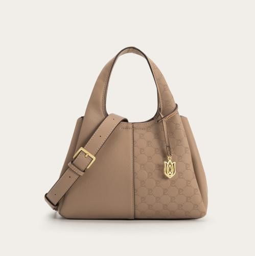 شنطة نسائية بمقاس متوسط بلون كاكي