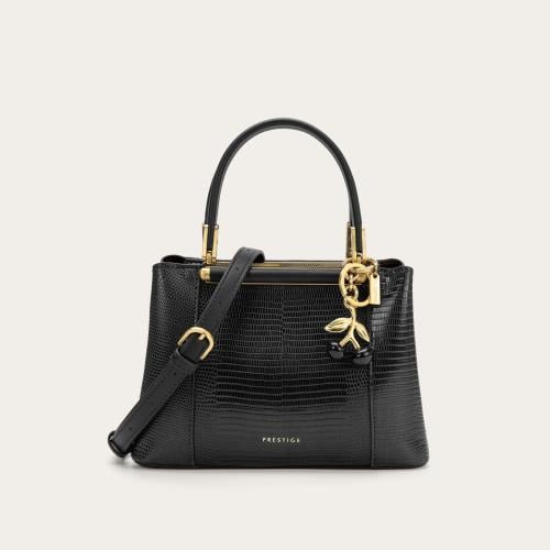 شنطة نسائية بمقاس متوسط باللون الأسود