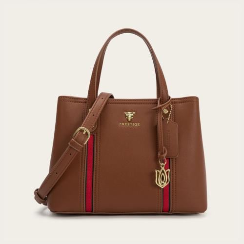 شنطة نسائية بمقاس متوسط بلون بني