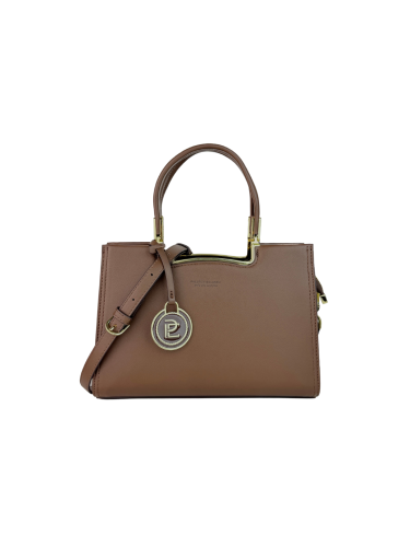 شنطة نسائية جلد فاخر بلون كوفي