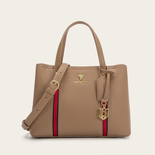 شنطة نسائية بمقاس متوسط بلون كاكي